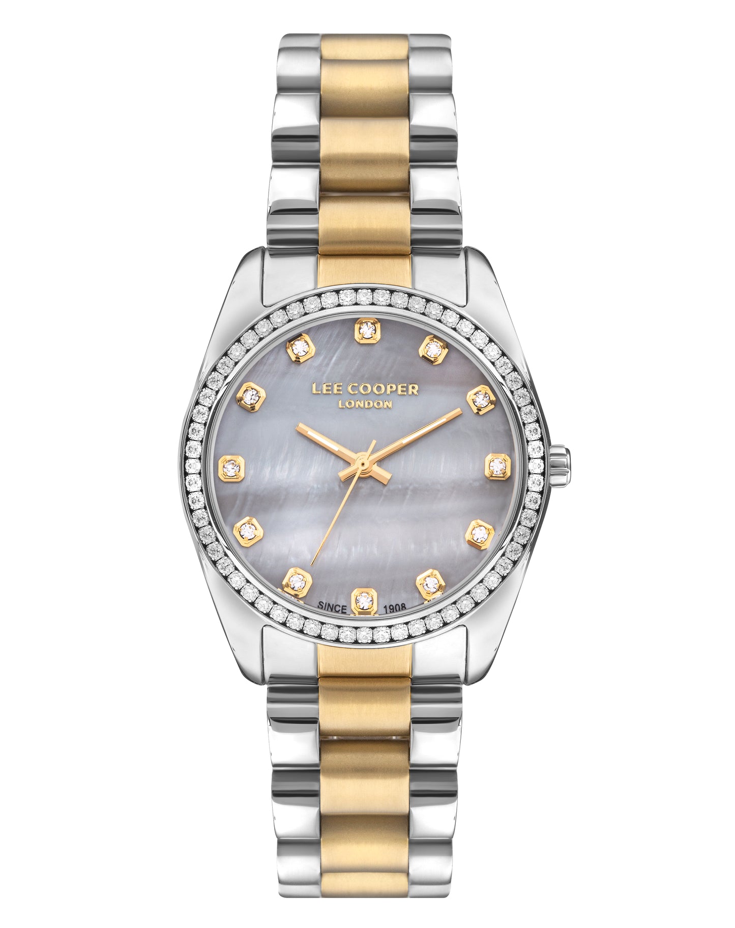 LEE COOPER MAYA SILVER & GOLDEN ST. STEEL GREY DIAL FOR WOMEN