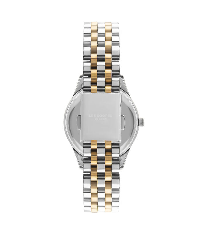 LEE COOPER ALICIA SILVER &GOLDEN ST. STEEL SILVER DIAL FOR WOMEN