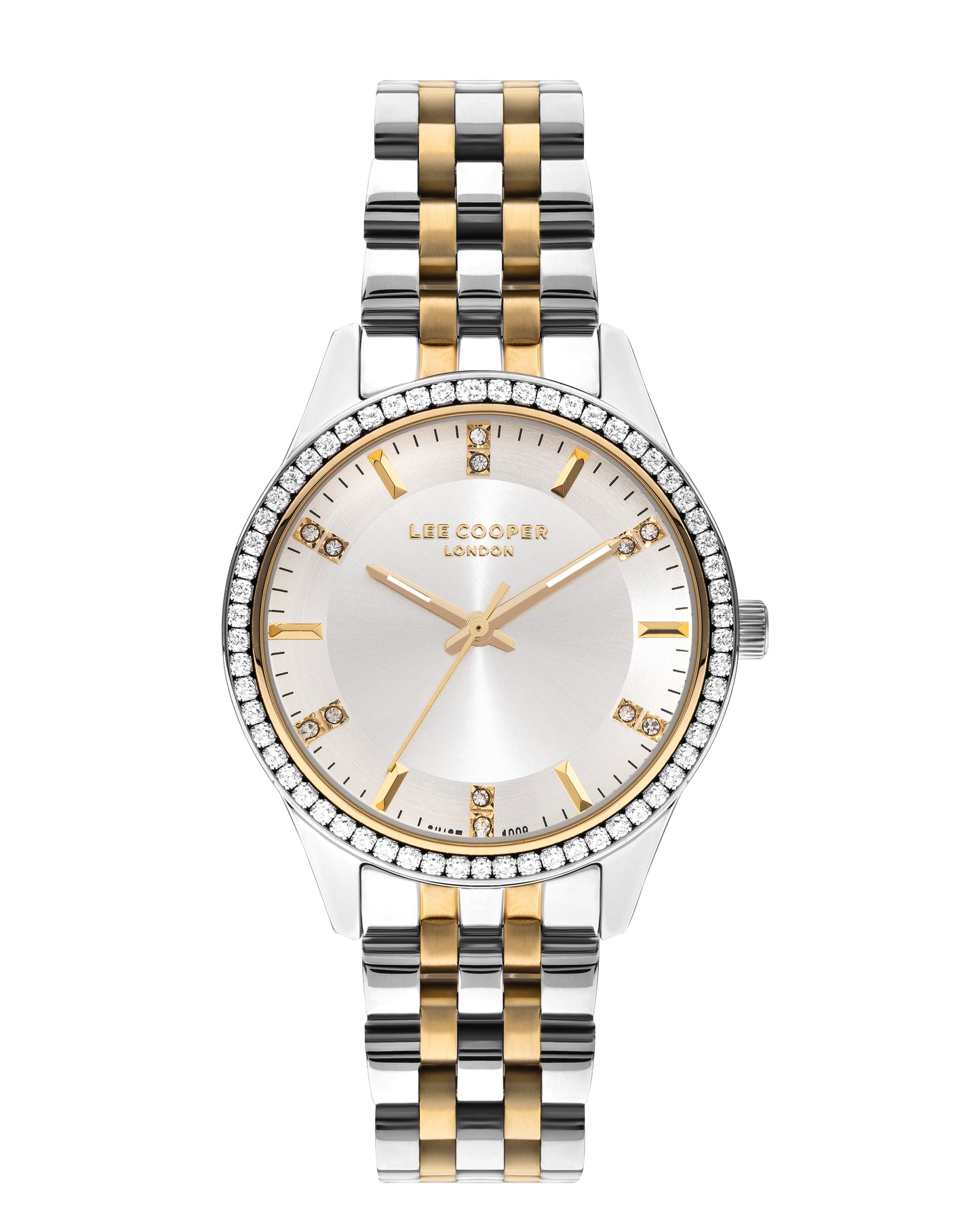 LEE COOPER ALICIA SILVER &GOLDEN ST. STEEL SILVER DIAL FOR WOMEN