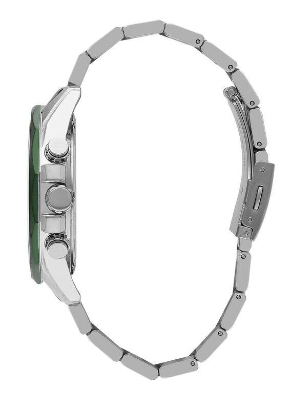 SLAZENGER WINSTON SILVER ST. STEEL GREEN DIAL MULTIFUNCTION FOR MEN